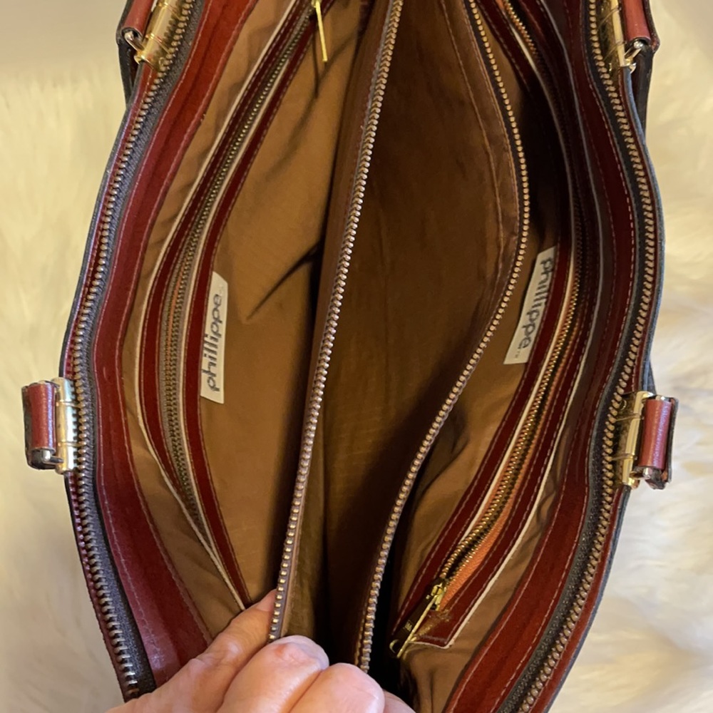 PHILIPPE LEATHER BRIEFCASE ** VINTAGE ** - Picture 6 of 7